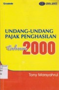 Undang-Undang Pajak Penghasilan Tahun 2000