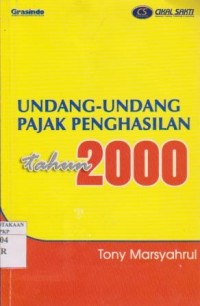 Undang-Undang Pajak Penghasilan Tahun 2000