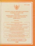 Undang-Undang Republik Indonesia Nomor 10 Tahun 1998 Tentang Perubahan atas Undang -Undang Nomor 7 Tahun 1992 Tentang Perbankan