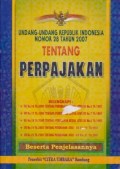 Undang-Undang Republik Indonesia Nomor 28 Tahun 2007 Tentang Perpajakan