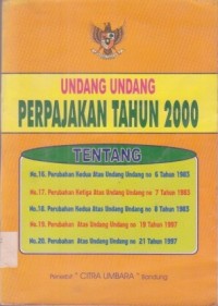 Undang-Undang Perpajakan Tahun 2000