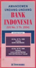 Amandemen Undang-Undang Bank Indonesia (UU No. 3 Th. 2004)