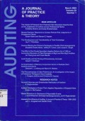 Auditing: A Journal of Practice & Theory Vol. 22 (1) 2003