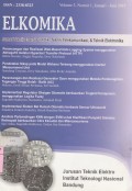 Elkomika : Jurnal Teknik Energi Elektrik, Teknik Telekomunikasi & Teknik Elektronika Vol. 3 (1) 2015