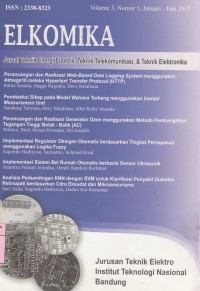 Elkomika: Teknik Energi Elektrik, Teknik Telekomunikasi, Teknik Elektronika Vol. 1 (2) 2013