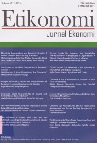 Etikonomi: Jurnal Ekonomi: Vol. 18 (1) 2019