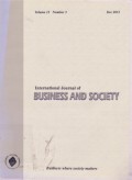International Journal of Business and Society Vol. 13 (3) 2012