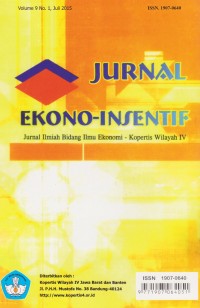 Jurnal Ekono-Insentif Vol.9 (2) 2015