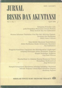 Jurnal Bisnis dan Akuntansi Vol. 1 (1) 1999