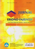 Jurnal Ekono-Insentif: Jurnal Ilmiah Bidang Ilmu Ekonomi - Kopertis Wilayah IV Vol. 11 (2) 2017