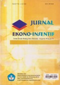 Jurnal Ekono-Insentif: Jurnal Ilmiah Bidang Ilmu Ekonomi - Kopertis Wilayah IV Vol. 4 (1) 2010