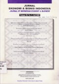 Jurnal Ekonomi dan Bisnis Indonesia: Journal of Indonesian Economy & Business Vol. 20 (3) 2005
