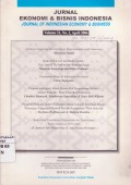 Jurnal Ekonomi dan Bisnis Indonesia: Journal of Indonesian Economy & Business Vol. 21 (2) 2006