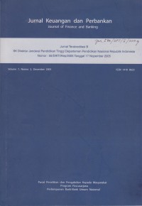 Jurnal Keuangan dan Perbankan: Journal of Finance and Banking Vol. 7 (2) 2005