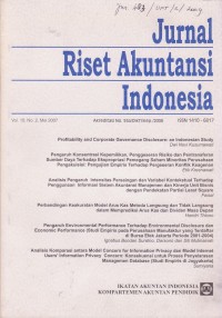 Jurnal Riset Akuntansi Indonesia Vol. 10 (2) 2007