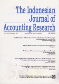 Jurnal Riset Akuntansi Indonesia (The Indonesian Journal of Accounting Research) Vol. 15 (1) 2012