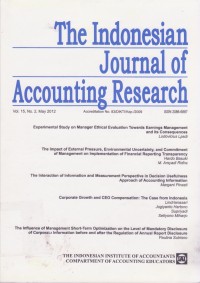 Jurnal Riset Akuntansi Indonesia (The Indonesian Journal of Accounting Research) Vol. 15 (2) 2012