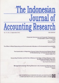 Jurnal Riset Akuntansi Indonesia (The Indonesian Journal of Accounting Research) Vol. 15 (3) 2012