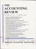 The Accounting Review: A Quarterly Journal of The American Accounting Association Vol. 78 (1) 2003