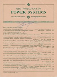 IEEE Transaction On Power Systems Vol. 11 (4) 1996