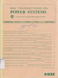 IEEE Transaction On Power Delivery Vol. 21 (1) 2006